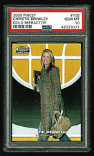 PSA 10 CHRISTIE BRINKLEY 2005 TOPPS FINEST GOLD REFRACTOR SSP #D /39 ROOKIE CARD picture