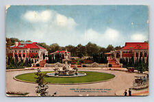 New York NY Zoological Park Approach to Baird Court Fountain Postcard picture