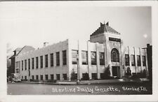 RPPC Sterling Daily Gazette Sterling IL Illinois c1940s Auto photo postcard H53 picture