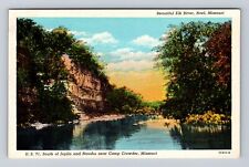 Noel MO-Missouri, Beautiful Elk River, Antique, Vintage Souvenir Postcard picture