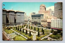 Union Square Downtown San Francisco CA Postcard picture