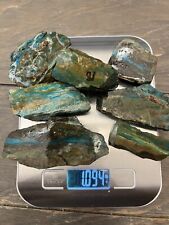 1 pound Malachite, azurite, chrysocolla rough faced nice LOTS of color picture