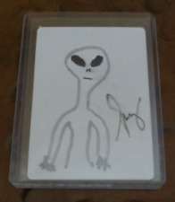 George Noory radio Coast to Coast signed autographed sketch Aliens UFO's picture