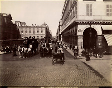 France, Paris, Rue de Rivoli, Photo. L.P. Vintage print, albumin print 2 print picture