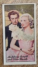 1935 Carreras Famous Film Stars #77 Clive Brooke w/ Madeleine Carroll picture