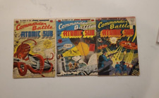 Commander Battle And The Atomic Sub  3 Comic Book Lot. #2, 4, 7- 1954-55  picture