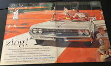 1961 Oldsmobile Classic 98 - Vintage Original Color Tennis Print Ad / Wall Art picture