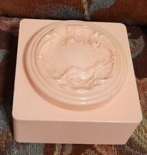 Vintage Evyan White Shoulders Perfume Powder Box Art Nouveau W Puff picture