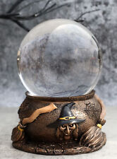 Wicca Psychic Salem Dark Witch Broomsticks Web Scrying Crystal Glass Gazing Ball picture