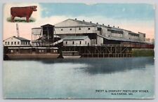 Postcard Baltimore Maryland Swift & Company Fertilizer Works Advertising picture
