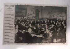 1925 Locarno Treaty Conference Postcard Switzerland Mussolini, Chamberlain,  picture