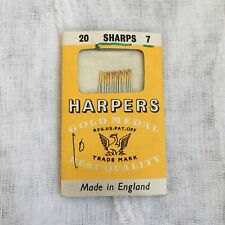 VTG Harper's Gold Medal Best Quality Needles Made in England 19 Count picture