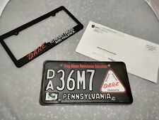 Pennsylvania Dare license plate with vintage Dare license plate frame , Black picture