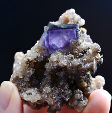 77g Natural Phantom Window Purple Fluorite Mineral  Specimen/ Yaogangxian picture
