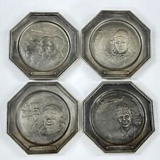 Vintage Commemorative Plates by Insilco International Silver Co Set of 4 picture