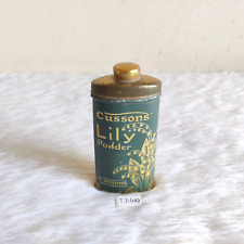 1940s Vintage Cussons Lilly Powder Advertising Tin Box Manchester England TI407 picture
