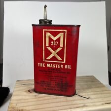 Vintage Oil Tin MX 237 The Master Oil Alice Texas  picture