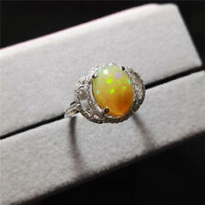Natural Unheated  Opal  Rings   Sterling Wedding Rings  us Size 8 picture