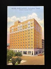 Vintage Hotel Jean Lafitte Galveston TX c1941 Linen Postcard 1c Stamp picture