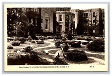 RPPC Rock Garden, U.S. Naval Training School, Bronx New York NY Postcard picture