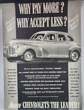 1941 Chevrolet GM The Leader Vintage Print Ad Man Cave Poster Art 40's picture