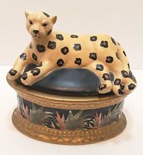 Raymond Waites Vintage Leopard Trinket/ Keepsake Box picture