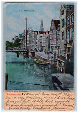 c1905 Oudezijds Voorburgwal Amsterdam Hollands Netherlands Postcard picture