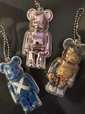 3 Medicom Bearbricks 100%  W/ Transparent  Protective Cover With Key Chain picture
