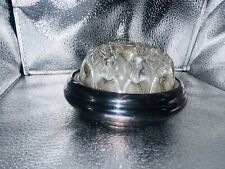 Vintage Christofle French Silver Plate Glass Flower Frog Pique-fleurs picture