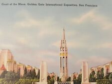 San Francisco Linen Post Card Court of the Moon GGIE California Vintage Postcard picture