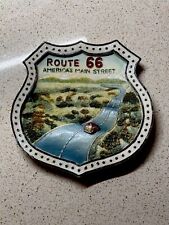 Vintage 1997 Popular Imports Route 66 Motorcycle Travel Collectible - Plate only picture