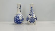Set Of 2 Spode L0906 Bud Miniature Vases Blue Room Collection White with Floral picture