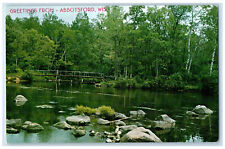 1963 Greetings from Abbotsford Wisconsin WI Vintage Posted Postcard picture