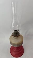 Vintage Hurricane Flash Ruby Red Oil Lamp - Depression Era picture