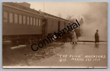 Real Photo Railroad Train Herkimer NY Flood Of 1910 New York NY RP RPPC L224 picture