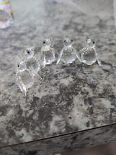Swarovski Crystal Mini Penguin  5 Total w/o Boxes picture