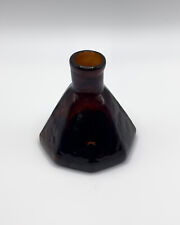 Antique Pontil Stoddard Amber Ink Well c. 1840s - 1860s picture