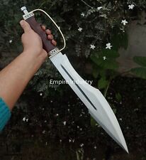 Handmade High Carbon Steel D-Guard Sword Battle Ready With Sheath Fixed Blade picture