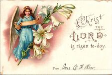 c1910 Antique Undivided back Postcard. Angel Flowers dress a1 picture
