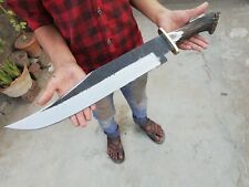 New Custom made Carbon Steel 25 Long Rambo Bowie Knife With Stag Horn Handle picture