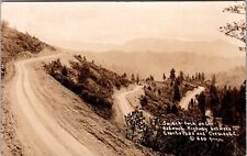 c1920s Grants Pass - Crescent City, OR RPPC Switchback Redwood Highway Trees picture