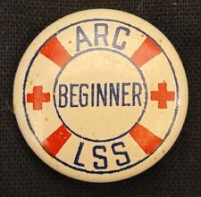 Vintage ARC LSS American Red Cross Life Saving Service Beginner Lifeguard Pin picture