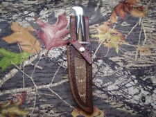 Leather Buck119 Custom Made Sheath W/ Rattlesnake No Knife picture