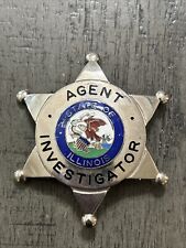 Obsolete Vintage State Of Illinois Agent Investigator Star Badge Pin picture