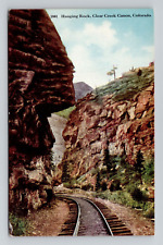 Postcard Railway Hanging Rock Clear Creek Canyon Colorado CO, Antique i14 picture