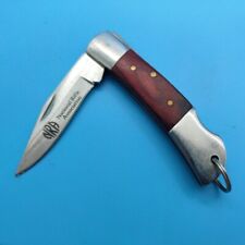 NRA Plain Edge Folding Liner Pocket Knife Pocket knife Wood 521a picture
