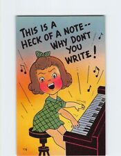 Postcard This Is A Heck Of A Note -- Why Don't You Write, Girl Comic Art Print picture