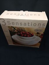 Gibson Everyday Mixing Nesting Bowls White Sensations Set of 3 Brand New In Box picture