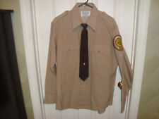 Retired Vtg Goshen County Wyoming Sheriff Department Police Tie Shirt Size 17 35 picture