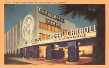Hollywood CA California, Earl Carroll Theater, Gay Night Spot, Vintage Postcard picture